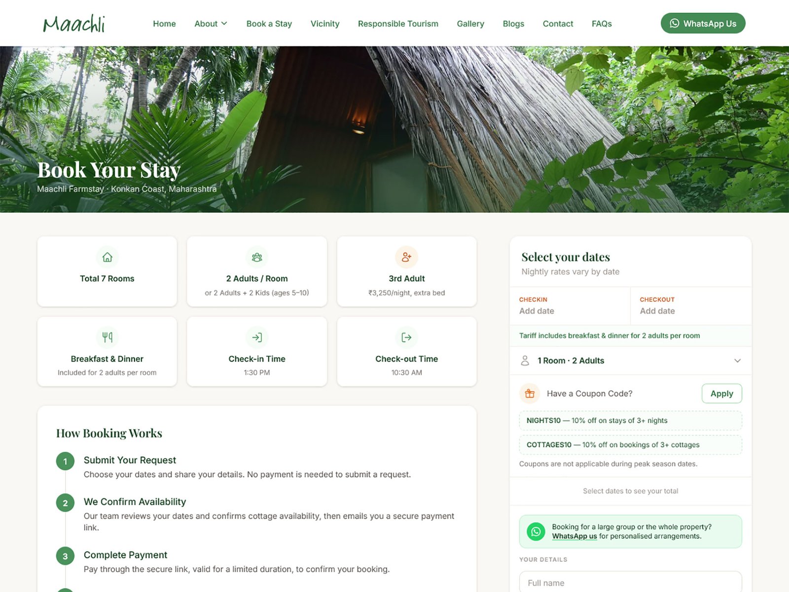Booking Page