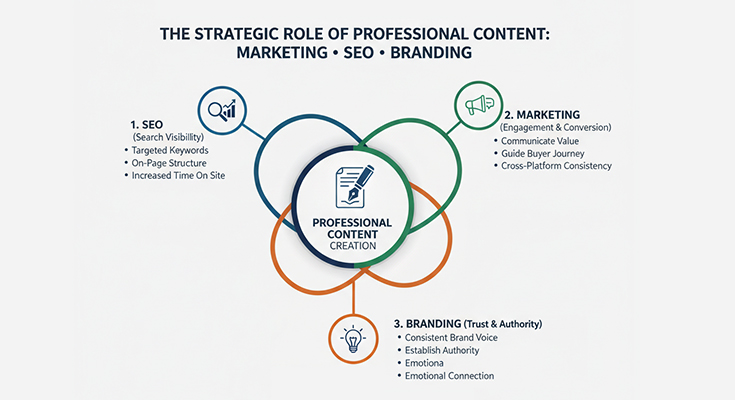 How Professional Content Creation Supports Marketing, SEO, and Branding